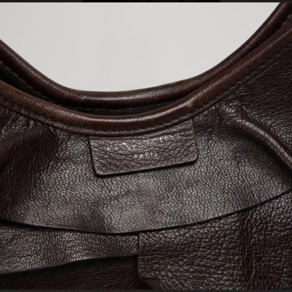 Y2K Yves Saint Laurent St. Tropez YSL Tom Ford Brown Leather Shoulder Handbag - Picture 9 of 17